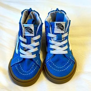 Vans Sk8-Hi Zip "Azure Blue" Toddler Boys Shoe